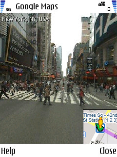 Screenshot, Google Maps 2.3 for S60