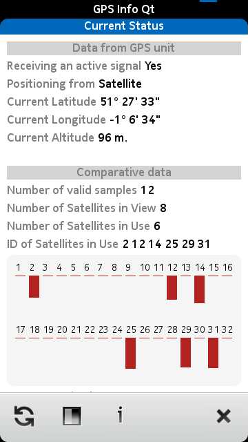 Screenshot GPS Info Qt