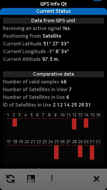 Screenshot GPS Info Qt