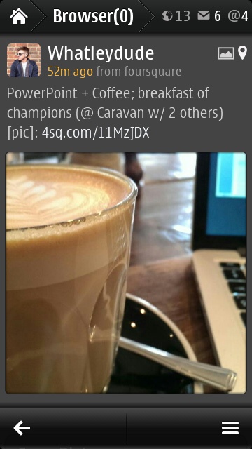 Gravity social image browsing screenshot