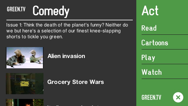 Screenshot, Green.tv