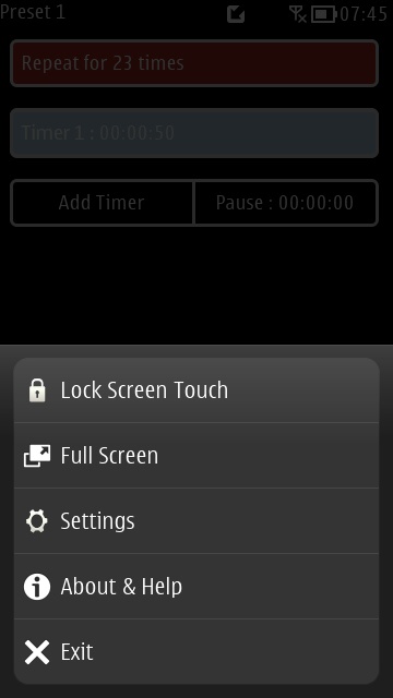 Screenshot, Interval Timer