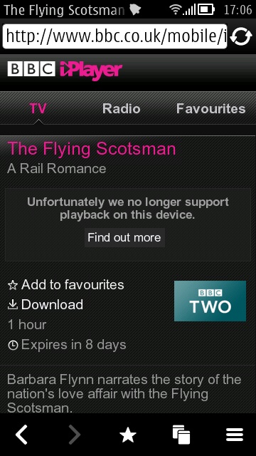 Screenshot, BBC iPlayer