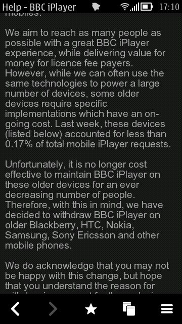 Screenshot, BBC iPlayer