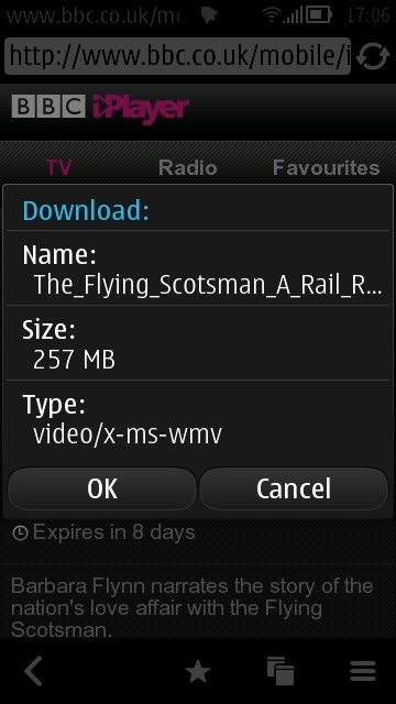 Screenshot, BBC iPlayer