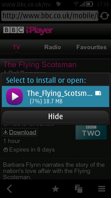 Screenshot, BBC iPlayer