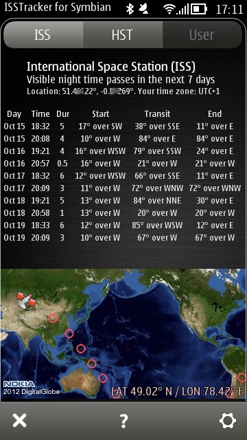 ISSTracker screenshot