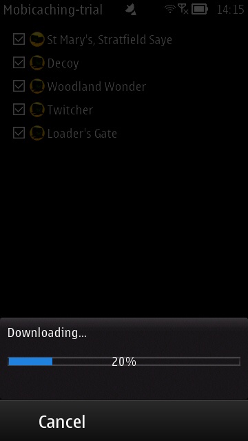 Mobicaching screenshot