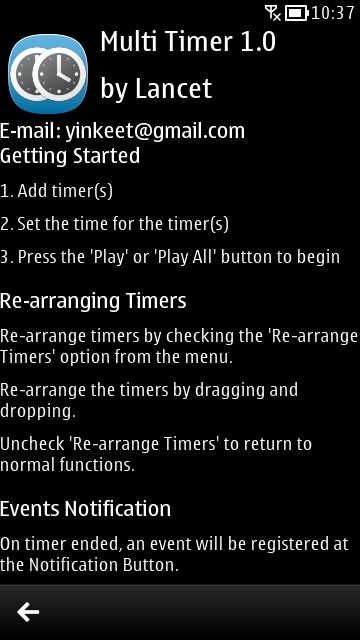 MultiTimer screenshot