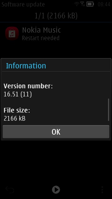 Screenshot, Nokia Music
