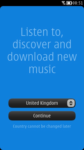 Screenshot, Nokia Music