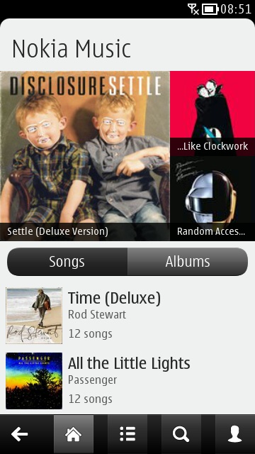Screenshot, Nokia Music