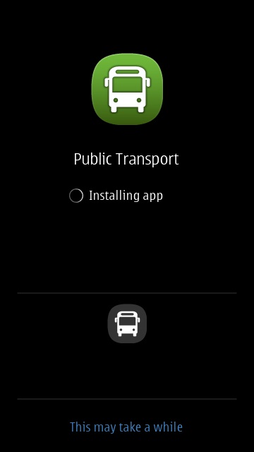 Screenshot, Public Transport install