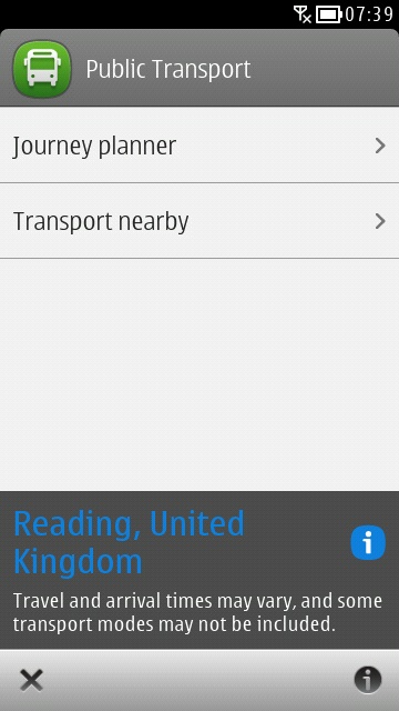 Screenshot, Public Transport install