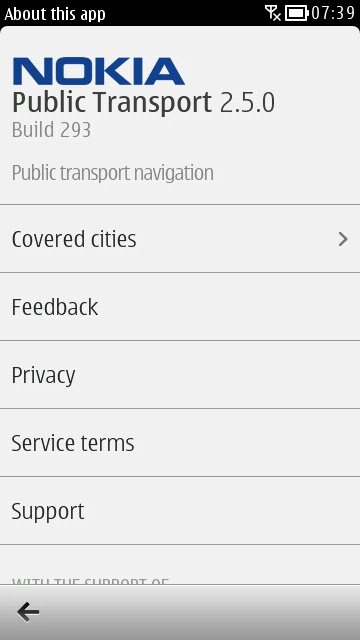 Screenshot, Public Transport install