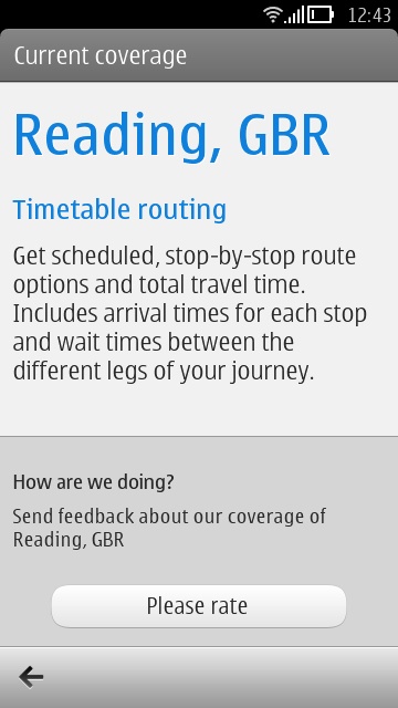 Screenshot, Nokia Public Transport