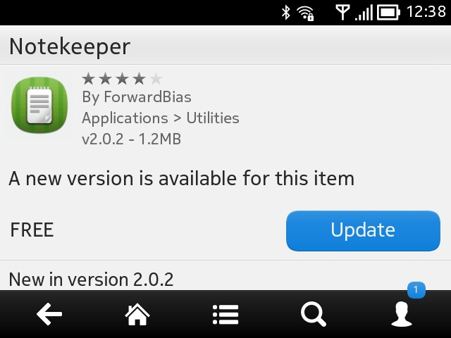 Notekeeper screenshot