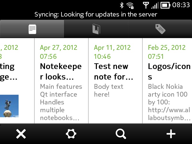 Notekeeper screenshot