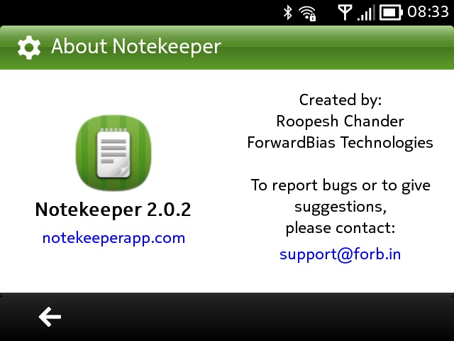 Notekeeper screenshot