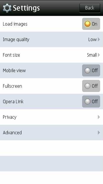 Opera Mini (native) screenshot