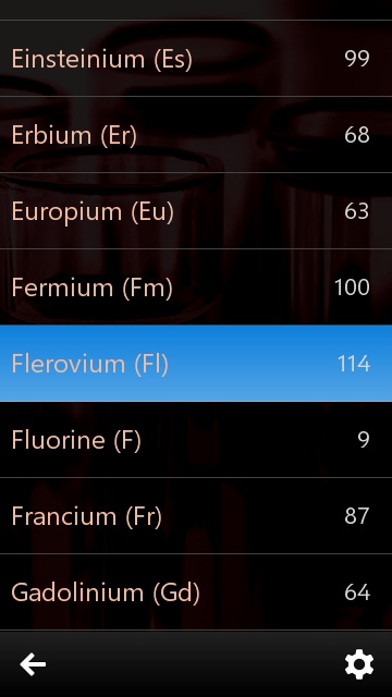 Screenshot, Periodic Table
