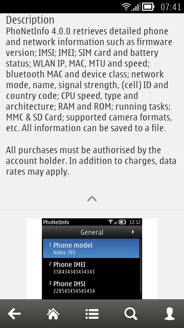 Screenshot, PhoNetInfo