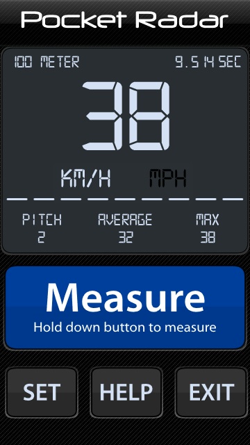 Screenshot, Pocket Radar