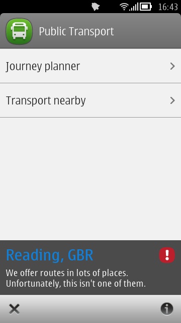 Screenshot, Public Transport beta
