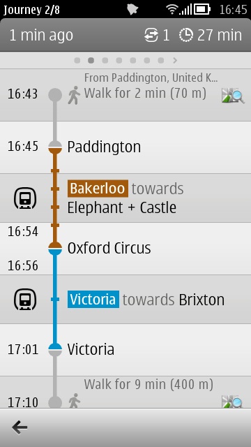 Screenshot, Public Transport beta
