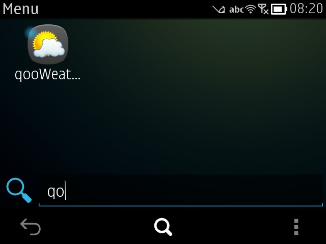 Screenshot, qooWeather