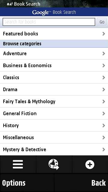 Screenshot Google Books Mobile