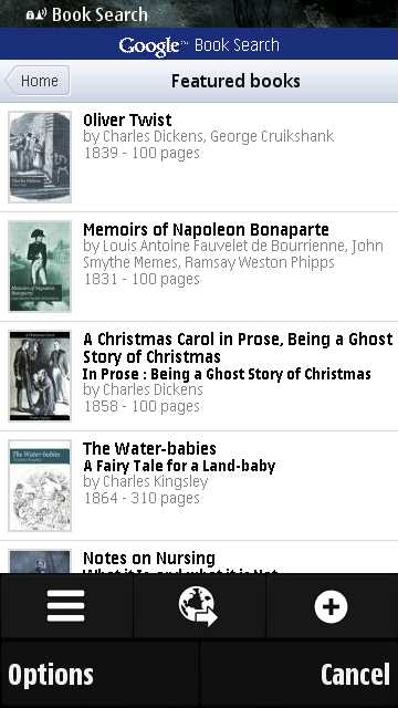 Screenshot Google Books Mobile