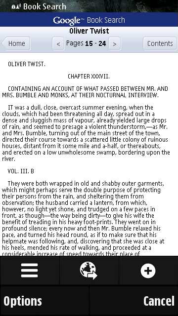 Screenshot Google Books Mobile