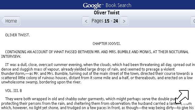 Screenshot Google Books Mobile