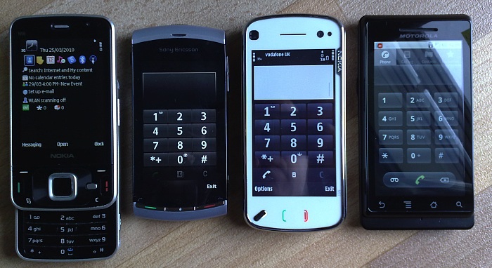 N96, Vivaz, N97, Milestone