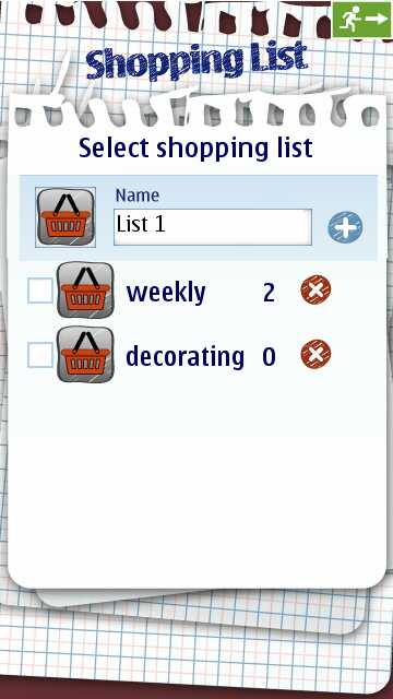 Nokia Shopping List