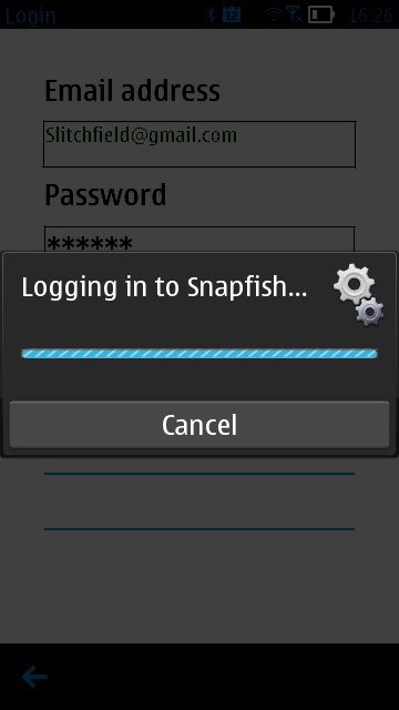 Screenshot, Snapfish uploader
