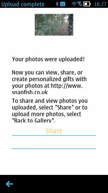 Screenshot, Snapfish uploader