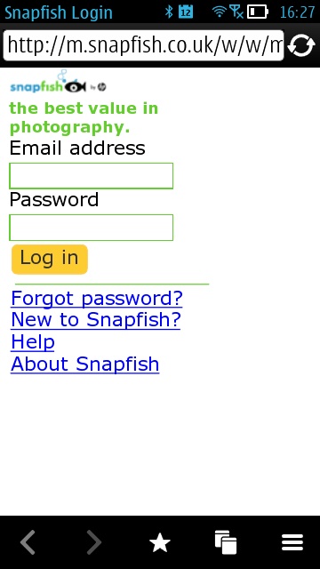 Screenshot, Snapfish uploader