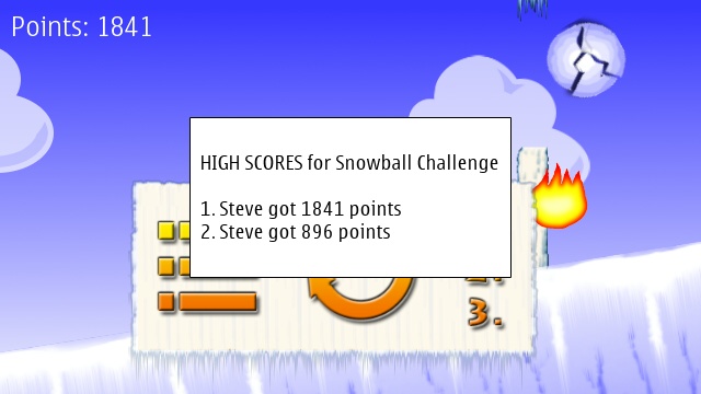 Screenshot, Snowball Challenge
