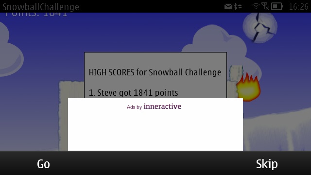 Screenshot, Snowball Challenge