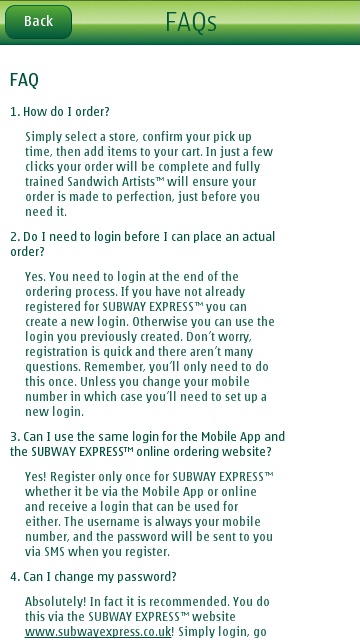 Screenshot, SUBWAY Express