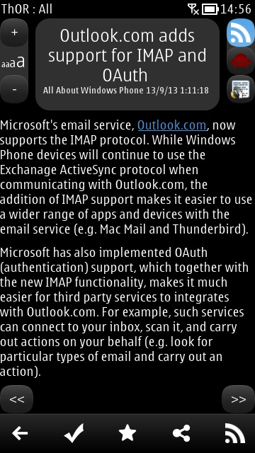 Screenshot, ThOR update