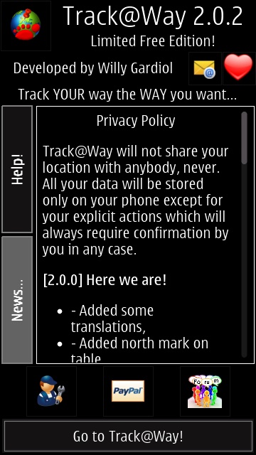 Screenshot, Track@Way