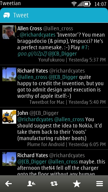 Screenshot, Tweetian