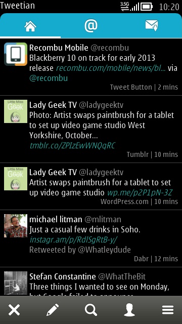 Screenshot, Tweetian 1.6 install