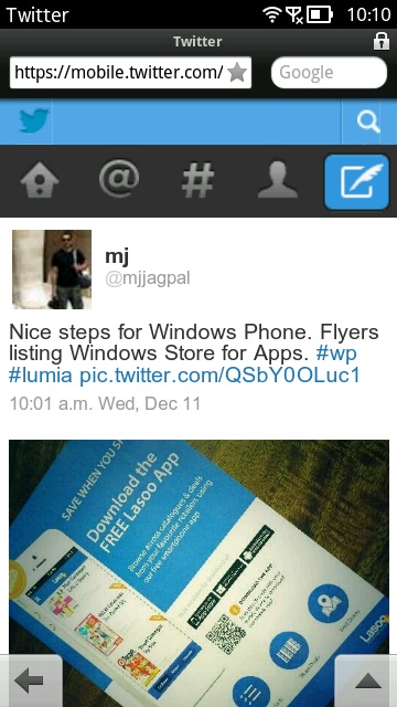 Screenshot, Twitter mobile