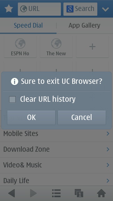 Screenshot, UC Browser 8.8 walkthrough