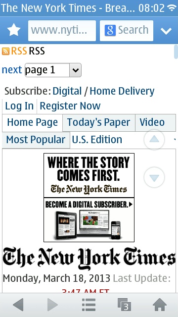Screenshot, UC Browser 8.8 walkthrough