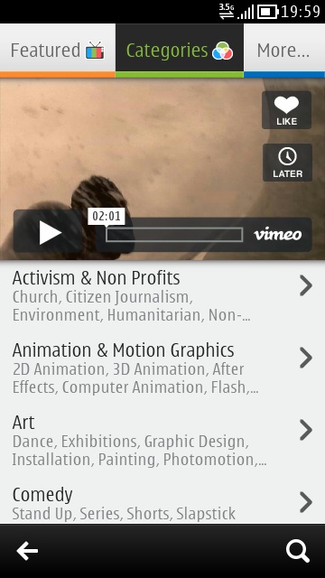 Vimeo screenshot